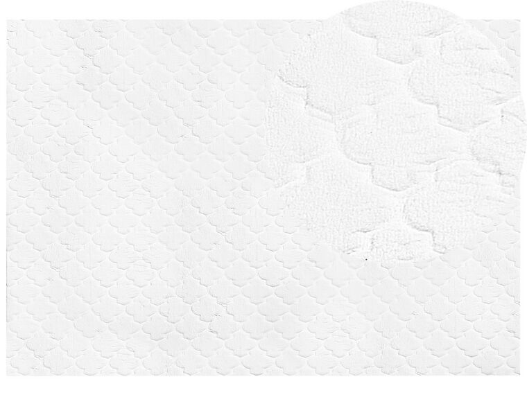 Tappeto pelle sintetica bianco 160 x 230 cm GHARO_858605
