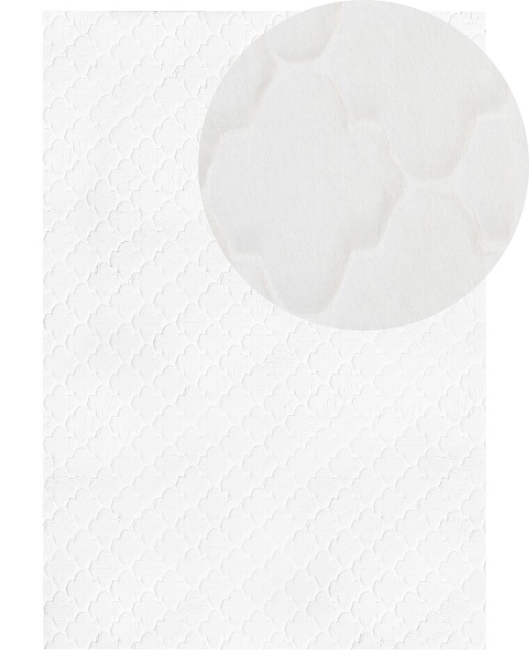 Kunstfellteppich Kaninchen weiß 160 x 230 cm Shaggy GHARO_858605