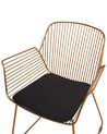 Conjunto de 2 cadeiras de jantar em metal dourado APPLETON_907528