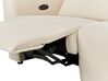 Sofá 2 plazas reclinable eléctrico de pana beige con puerto USB ULVEN_911609