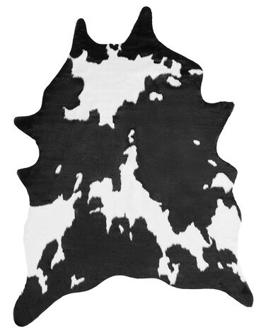 Tappeto ecopelle mucca nero e bianco 150 x 200 cm BOGONG