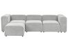 3-Sitzer Sofa Cord grau mit Ottomane FALSTERBO_916235