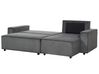 Canapé-lit d'angle à gauche en velours côtelé gris graphite ABACKA_896813