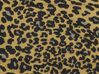 Manta com padrão leopardo castanho e preto 130 x 170 cm JAMUNE_834480