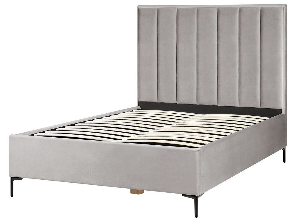 Schlafzimmer komplett Set 3-teilig grau 140 x 200 cm SEZANNE | Beliani.ch