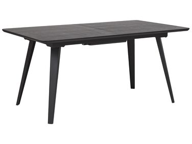 Fekete Bővíthető Étkezőasztal 160/200 x 90 cm IRVINGTON