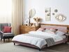 Łóżko welurowe 180 x 200 cm różowe FITOU_710867