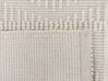 Teppich Wolle helles Beige 80 x 150 cm geometrisches Muster Kurzflor LAPSEKI_830786
