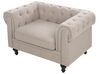 Conjunto de sofás com 4 lugares em tecido taupe CHESTERFIELD_912451
