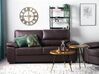 3 Seater Faux Leather Sofa Brown VOGAR_676472