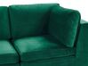 3-Sitzer Modulsofa Samtstoff grün mit Metallbeinen EVJA_789424