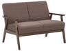 2 Seater Fabric Sofa Brown ASNES_786889