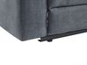 Sofá de canto reclinável manual em tecido cinzento escuro ROKKE_799631