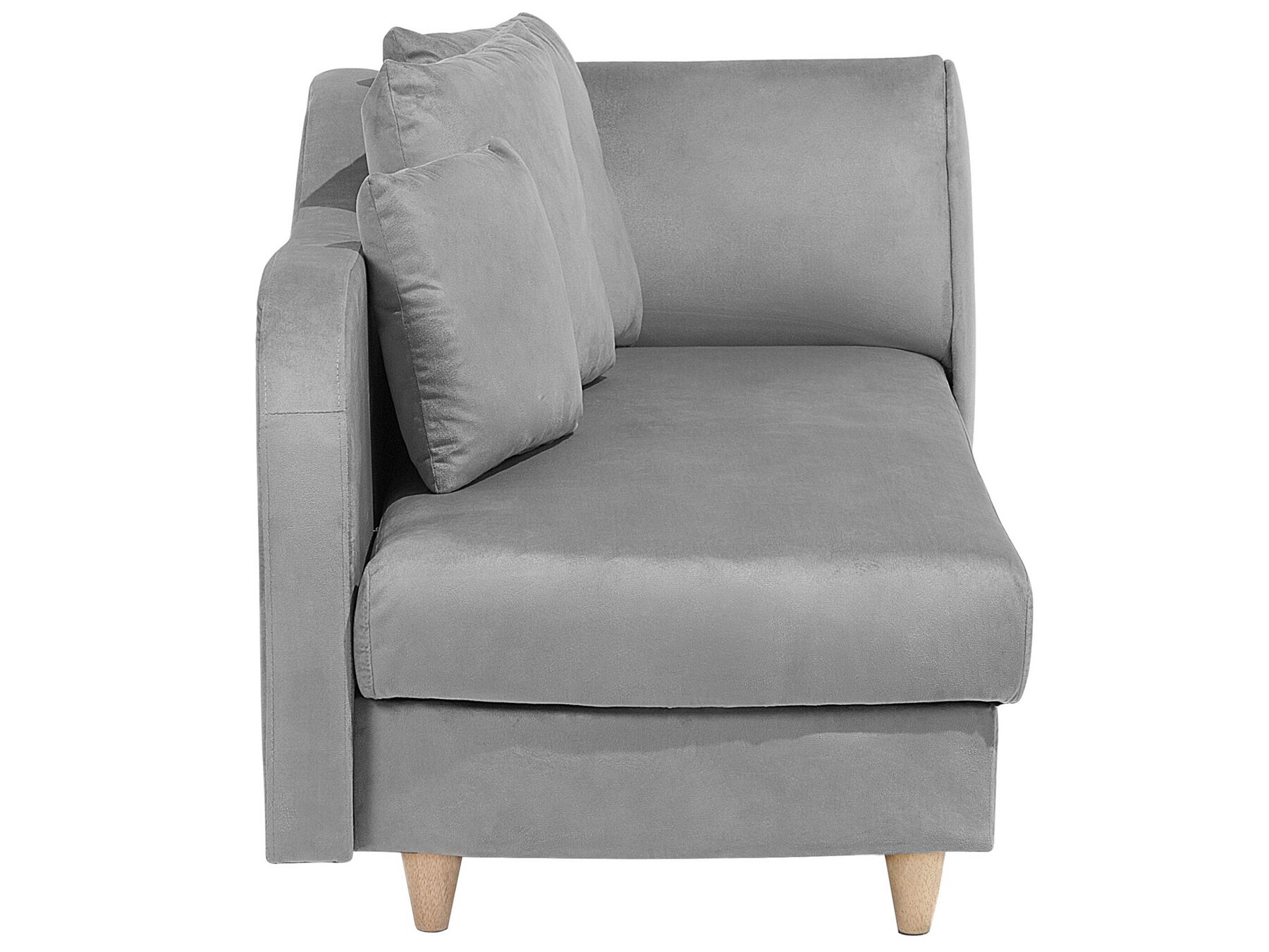 Right Hand Fabric Chaise Lounge with Storage Light Grey MERI Beliani