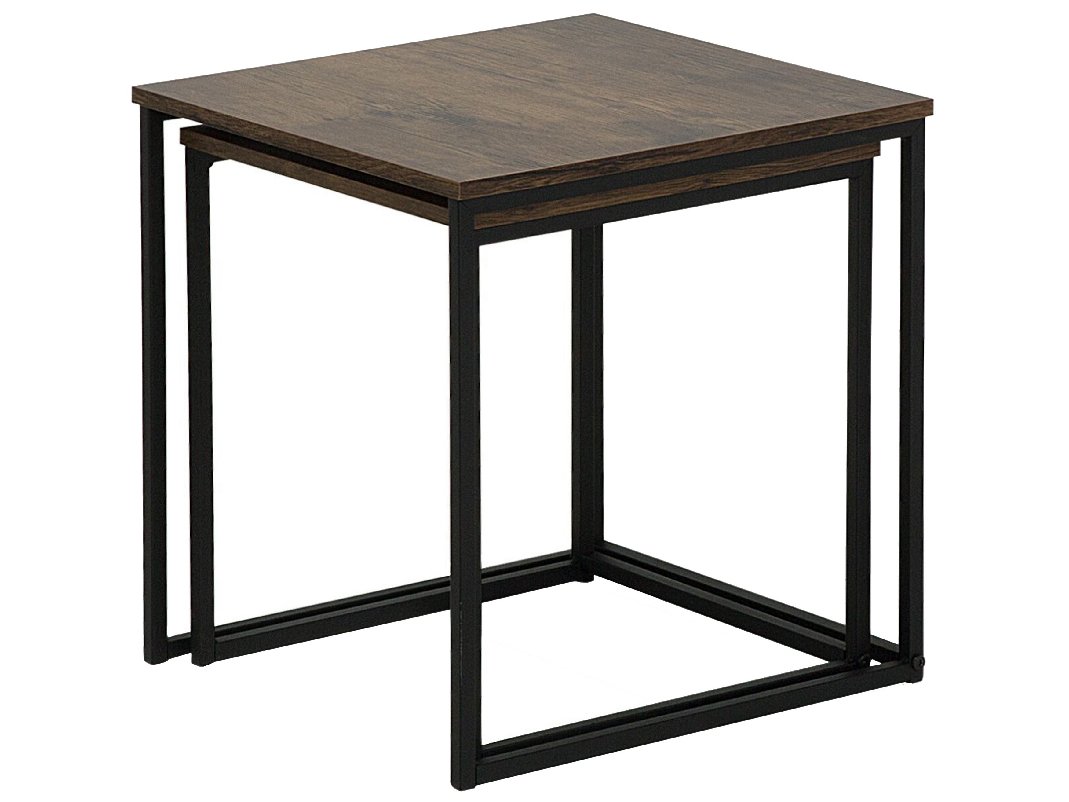 HOMCOM COUCHTISCH 2er Set Beistelltisch Mit Stahlra Produktbild-Vorschau 7