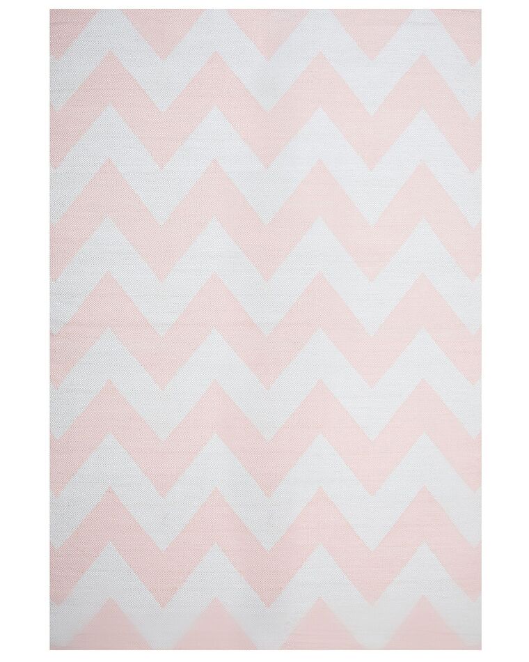Vloerkleed polyester roze 140 x 200 cm KONARLI_733770