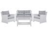 4 Seater PE Rattan Garden Sofa Set White SAN MARINO_801165
