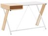 Psací stůl se zásuvkou 120 x 60 cm světlé dřevo/bílý HAMDEN_772828