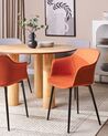 Set di 2 sedie da pranzo tessuto arancione ELIM_883807