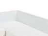 Sofá esquinero 4 plazas de tela blanco crema izquierdo BREDA _885949