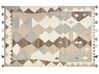 Alfombra kilim de lana beige/marrón/gris 200 x 300 cm ARALEZ_859809