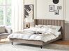 Zamatová posteľ 180 x 200 cm sivobéžová VILLETTE_832653