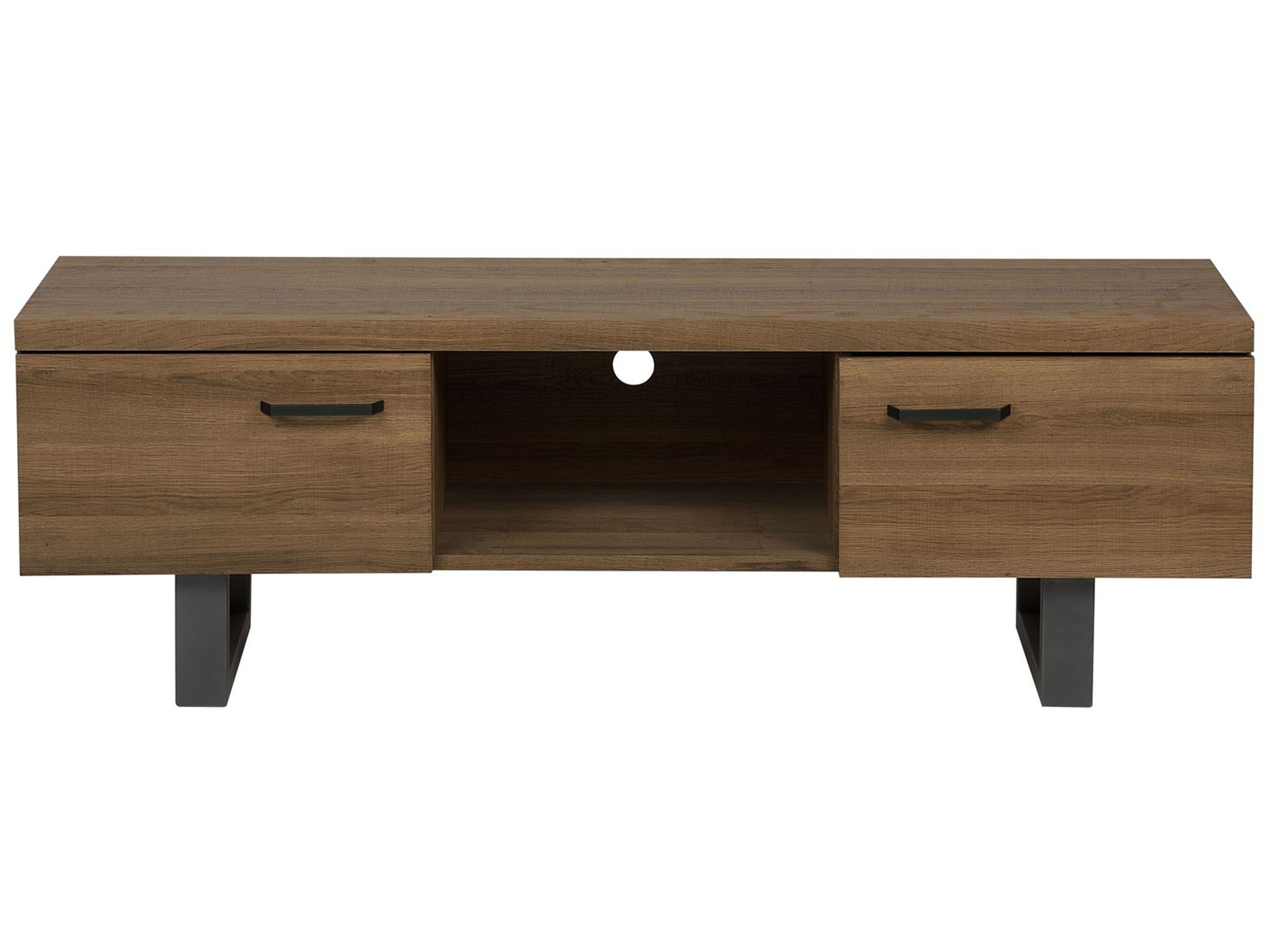 TVMöbel dunkler Holzfarbton TIMBER Beliani.ch