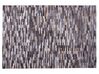 Kožený koberec 140 x 200 cm sivá/hnedá AHILLI_721095