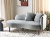 Right Hand Velvet Chaise Lounge Light Grey CHAUMONT_880901