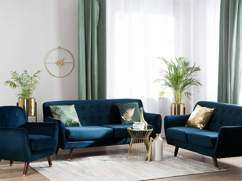 green velvet living room set