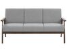 3 Seater Fabric Sofa Grey ASNES_786837