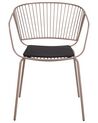 Set of 2 Metal Dining Chairs Beige RIGBY_907866