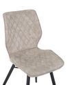 Set of 2 Fabric Dining Chairs Beige LISLE_724337
