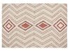 Bavlněný koberec 140 x 200 cm béžový/růžový KASTAMONU_840514
