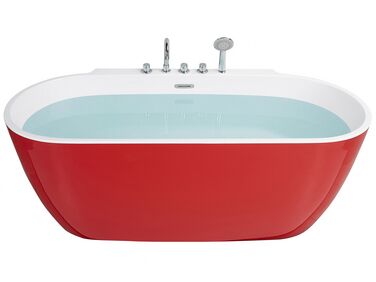 Fristående badkar 170 x 80 cm röd ROTSO