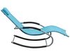 Chaise longue à bascule bleu turquoise CARANO_689437