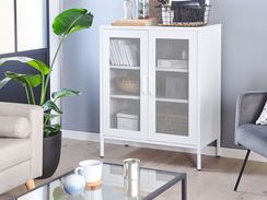 Valkoinen 2-ovinen teräksinen senkki WAKATIPU Valkoinen 2-ovinen teräksinen senkki WAKATIPU