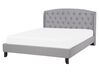 Fabric EU King Size Bed Grey BORDEAUX_694844