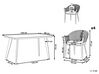Zestaw ogrodowy metalowy stół i 4 krzesła szary MILETO_809255