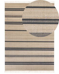 Matto juutti beige/harmaa 160 x 230 cm TALPUR Matto juutti beige/harmaa 160 x 230 cm TALPUR