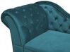 Chaise longue de terciopelo verde azulado izquierdo NIMES_805910