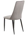 Conjunto de 2 sillas de comedor de terciopelo gris oscuro/negro CLAYTON_710960