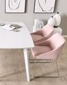 Zestaw 2 krzeseł do jadalni welurowy różowy ARCATA_808604
