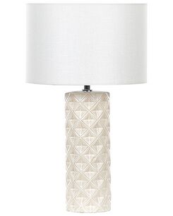 Pöytävalaisin keraaminen vaalea beige BALONNE