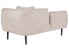 Right Hand Boucle Chaise Lounge Light Beige CHEVANNES_858660