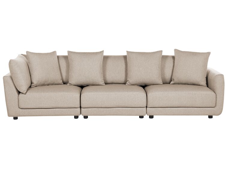3 Seater Fabric Sofa Beige SIGTUNA_897699