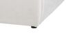 Cama con almacenaje de terciopelo blanco crema 160 x 200 cm BAJONNA_871262