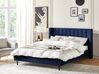 Łóżko welurowe 180 x 200 cm niebieskie VILLETTE_900414