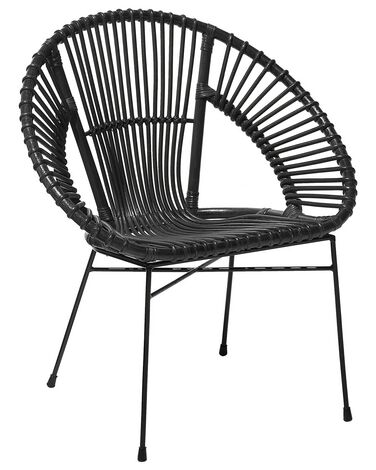 Krzesło rattanowe czarne SARITA