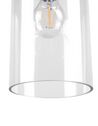 Lampe suspension blanc en verre transparent PURUS_680409